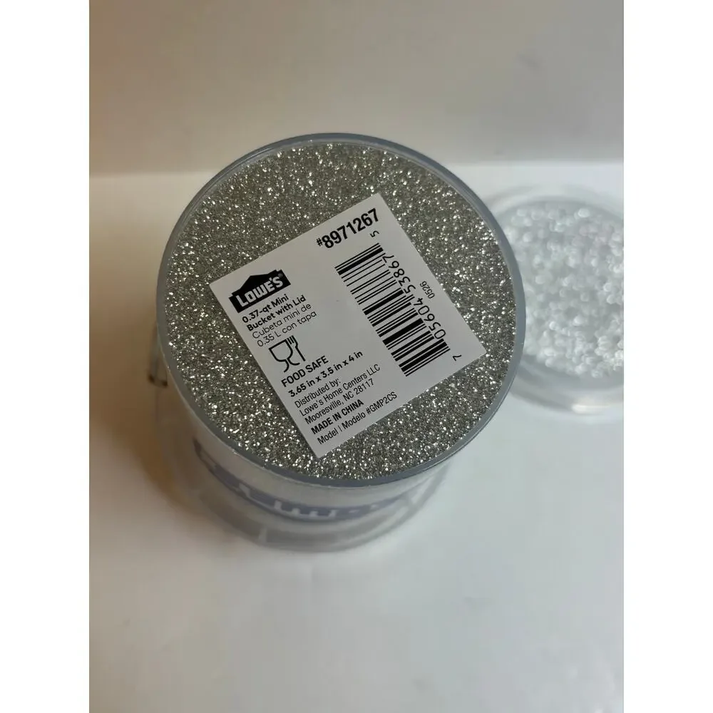 Lowe’s Limited Edition Mini Glitter Bucket Silver Sparkle #8971267